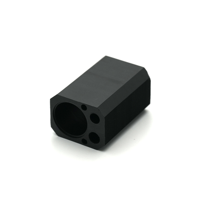 Black POM holder manufactured by CNC2